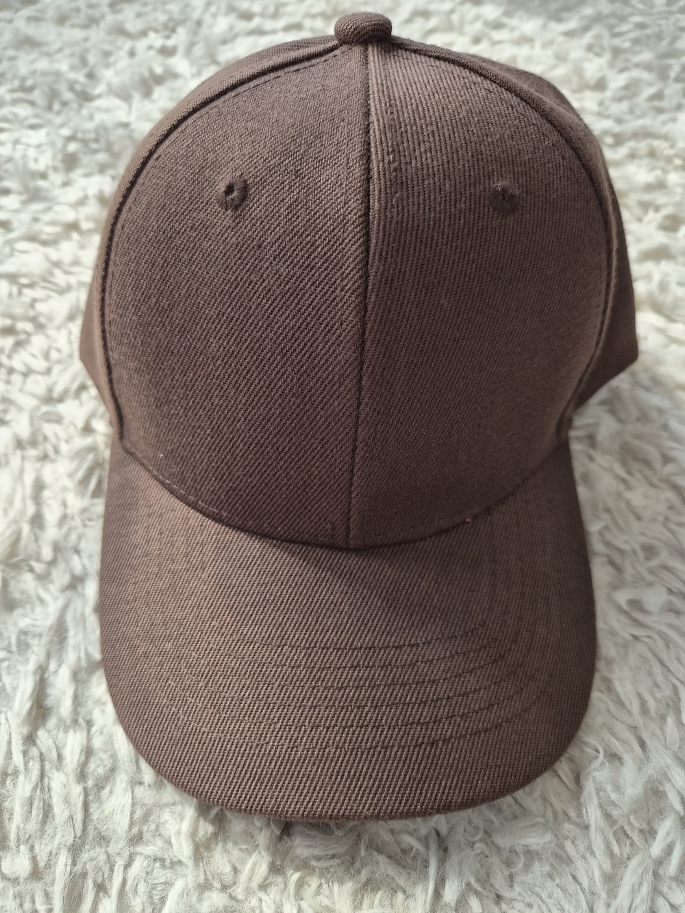 Minimalist Chocolate Brown Blank Baseball Cap Hat - Picture 2 of 11